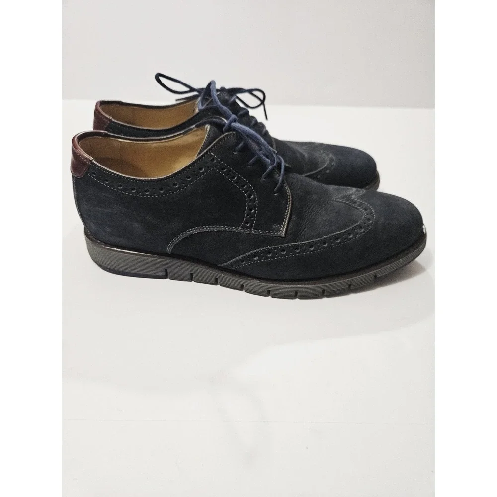 Johnston Murphy J&M 27-2237 Blue Oxford Sheep Skin Casual Shoes Men's Size 10.5M